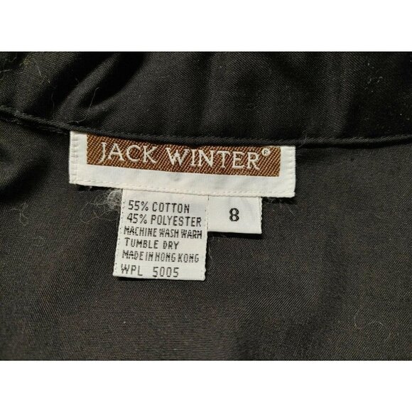 Vintage Jack Winter Womens White Gingham 3 Piece Blazer Top Skirt Suit Size 8 - Picture 11 of 12